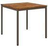 vidaXL Hage middagsbord Naturlig og Kaffe 80 x 80,5 x 75 cm