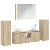 vidaXL Baderomsinnredningssett 6 pcs Sonoma eik