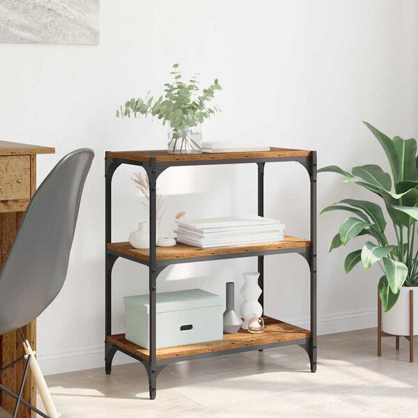 vidaXL Bokskap Gammelt tre 60 x 33 x 70,5 cm Ingeni&oslash;rtre og jern