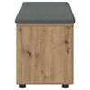 vidaXL Gangbenk med pute med lagring Artisan Eik 100 x 38 x 46 cm