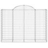 vidaXL Gabionkurver buede 10 stk 200x50x140/160 cm galvanisert jern