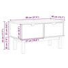 vidaXL Gangbenk OTTA 80x40x45 cm heltre furu