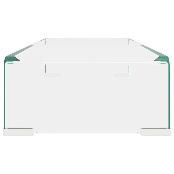 vidaXL TV-benk glass klar 60x25x11 cm