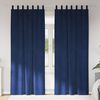 vidaXL Blendingsgardiner 2 pcs M&oslash;rkebl&aring; 140 x 245 cm Fl&oslash;yel