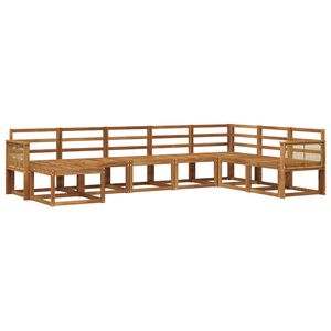 vidaXL Utend&oslash;rs sofa-sett 8 pcs Naturlig Solid akasietre