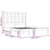 vidaXL Sengeramme uten madrass 180x200 cm heltre furu