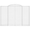 vidaXL Gabionkurver buede 4 stk 300x30x200/220 cm galvanisert jern