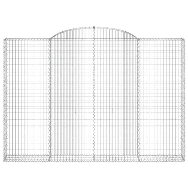 vidaXL Gabionkurver buede 4 stk 300x30x200/220 cm galvanisert jern