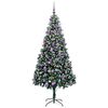 vidaXL Kunstig juletre med 300 LED grønn 210 cm PVC og Stål og Plast