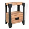vidaXL Nattbord heltre akasie st&aring;l 40x30x54 cm