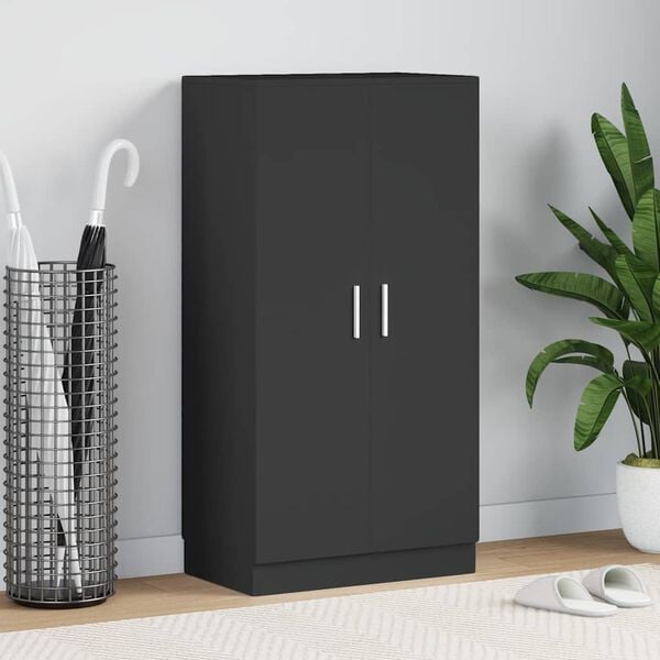 vidaXL Skoskap svart 55x35x108 cm konstruert tre