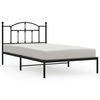 vidaXL Sengeramme i metall med hodegavl svart 100x200 cm