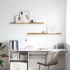 vidaXL Vegghylle med hylle 2 pcs Beige 115 x 9 x 3 cm Konstruert tre