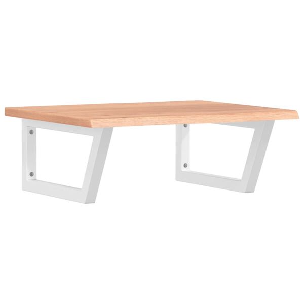 vidaXL Servanthylle veggmontert st&aring;l og heltre eik