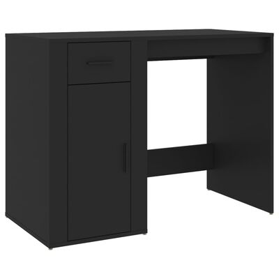 vidaXL Skrivebord svart 100x49x75 cm konstruert tre