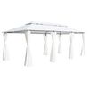 vidaXL Paviljong med gardiner 600x298x270 cm hvit 180g/m&sup2;