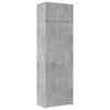 vidaXL Oppbevaringsskap betonggr&aring; 70x42,5x225 cm konstruert tre