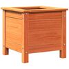 vidaXL Hageblomsterpotte Vokset Brun 40 x 40 x 39 cm Massiv furu