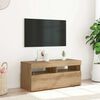 vidaXL TV-benk med LED-lys artisan eik 90x35x40 cm konstruert tre