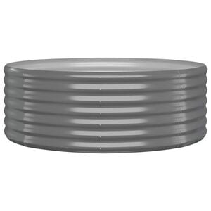 vidaXL H&oslash;ybed galvanisert st&aring;l 100x100x36 cm gr&aring;