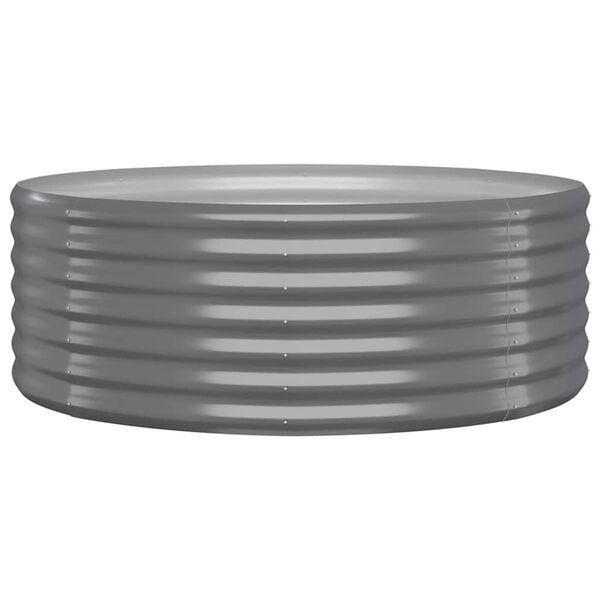 vidaXL Høybed galvanisert stål 100x100x36 cm grå