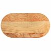 vidaXL Bordplate lysebrun 80x40x2 cm oval heltre eik