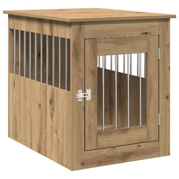 vidaXL Hundeburm&oslash;bler artisan eik 55x75x65 cm konstruert tre