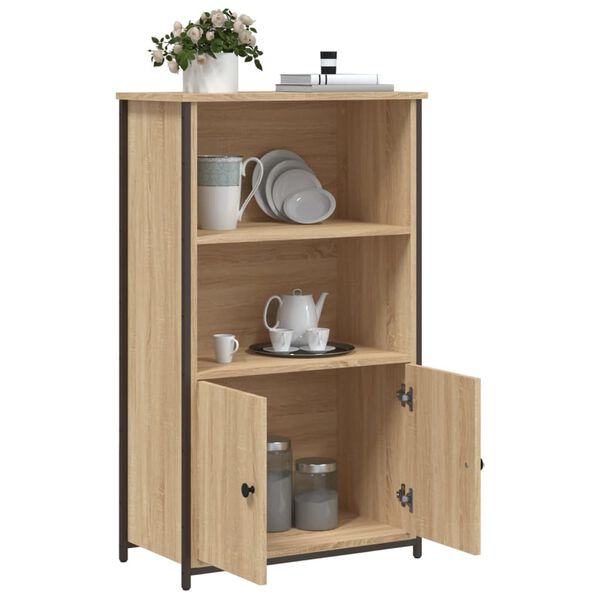vidaXL Highboard sonoma eik 62x32x103,5 cm konstruert tre