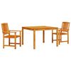 vidaXL Hage Spisegruppe 3 stk. Brun Solid akasietre