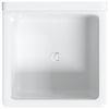 vidaXL Veggmontert servant hvit 40x40x24 cm harpiks