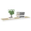 vidaXL Flytende vegghylle eik og hvit 120x23,5x3,8 cm MDF