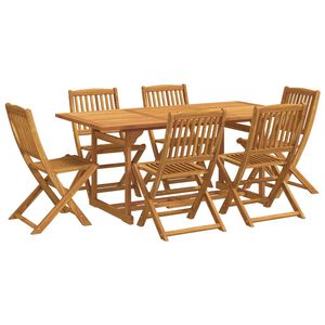 vidaXL Hagespisegruppe 7 deler 180x90x75 cm heltre akasie