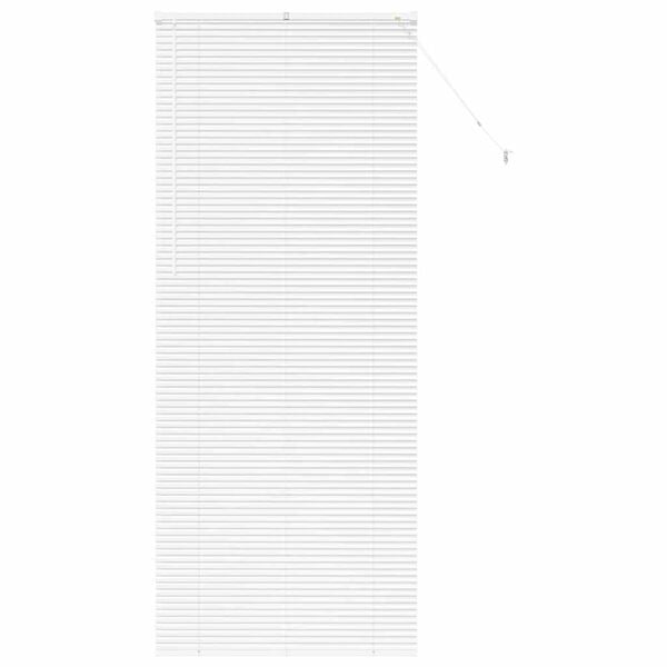 vidaXL Vindu Persienne med gardiner Hvit Aluminium