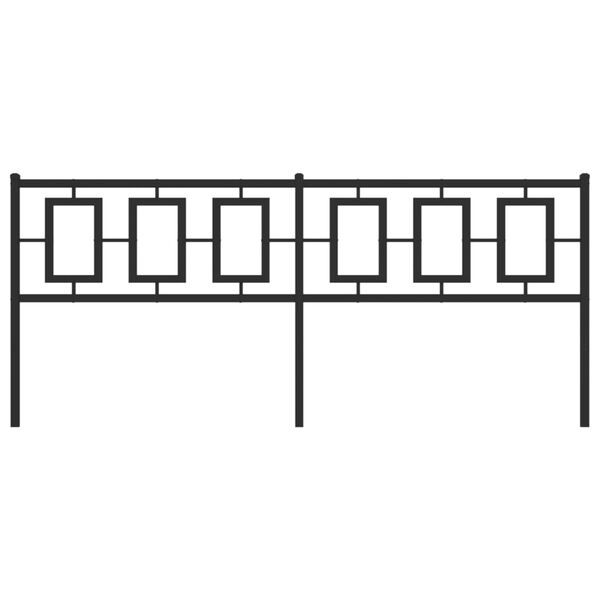 vidaXL Utskiftbar sengegavl i metall svart 200 cm