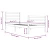 vidaXL Sengeramme heltre furu 90x200 cm