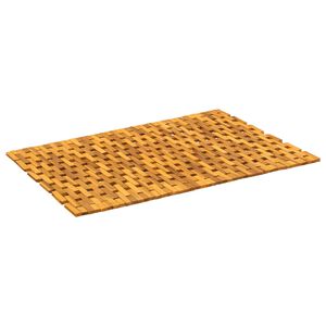 vidaXL Badematter Naturlig 65 x 100 cm Solid akasietre