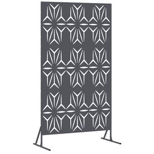 vidaXL Personvernsvegg 100 x 50 x 180 cm St&aring;l Antrasitt