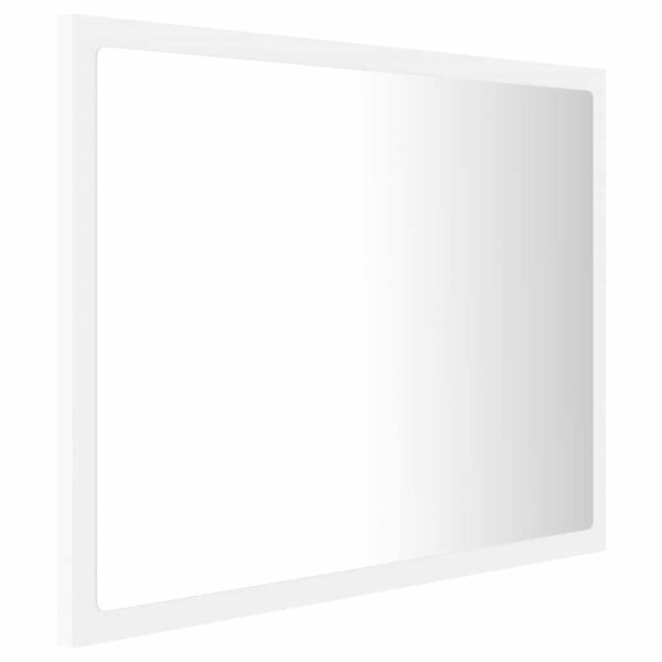 vidaXL Baderomsspeil LED hvit 60x8,5x37 cm akryl