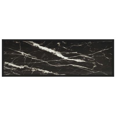 vidaXL TV-benk svart med svart marmorglass 120x40x40 cm