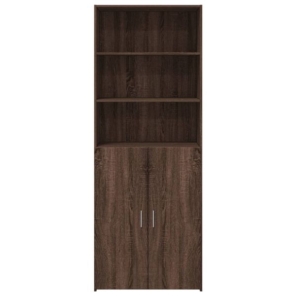 vidaXL Highboard brun eik 70x42,5x185 cm konstruert tre