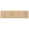 vidaXL Vegghengte TV-benker med LED 2 stk sonoma eik 60x35x31 cm