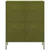 vidaXL Oppbevaringsskap olivengrønn 80x35x101,5 cm stål