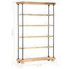 vidaXL Bokhylle med 5 etasjer 120x35x180 heltre mango og stål