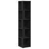 vidaXL Krokhyller 33 x 33 x 164,5 cm Konstruert tre Svart Eik