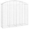 vidaXL Gabionkurv buet 200x50x160/180 cm galvanisert jern