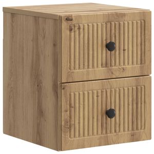 vidaXL Vegghengt Nattbord Artisan eik 33 x 34,5 x 40 cm Konstruert tre