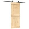 vidaXL Skyved&oslash;r Naturlig og svart 80 x 210 cm Massiv Furu Tre