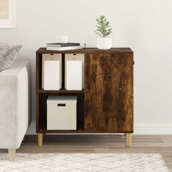 vidaXL Katt Hus R&oslash;kt eik 72 x 42.5 x 70 cm Konstruert tre