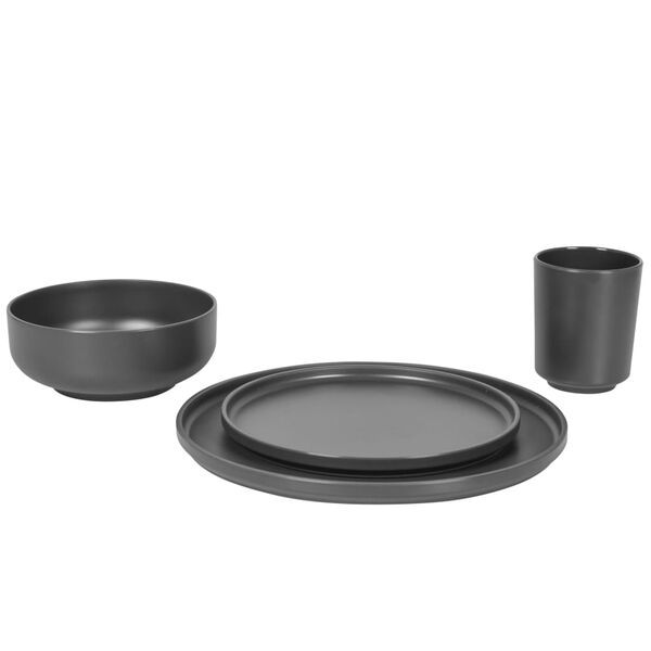 Bo-Camp Servisesett i 16 deler Patom melamin antrasitt