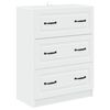 vidaXL Skuffeskap Hvit 66 x 34,5 x 87 cm Konstruert tre